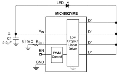 Schematic - Microchip Technology MIC4802 WLED Drivers